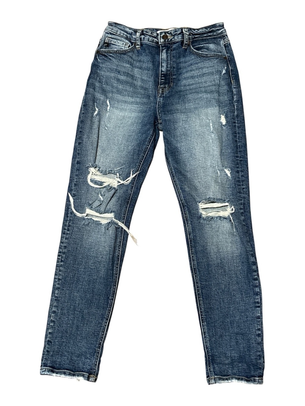 KanCan Estilo High Rise Distressed Mom Jeans 7/27
